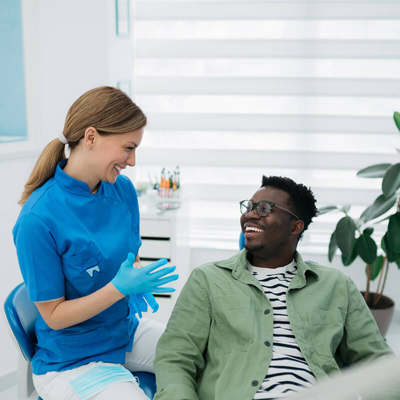 Man meeting with Dentist